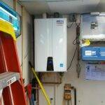 A tankless water heater installed in a restaurant by AireCom