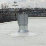 Rooftop view of paint shop ventilation installed by AireCom